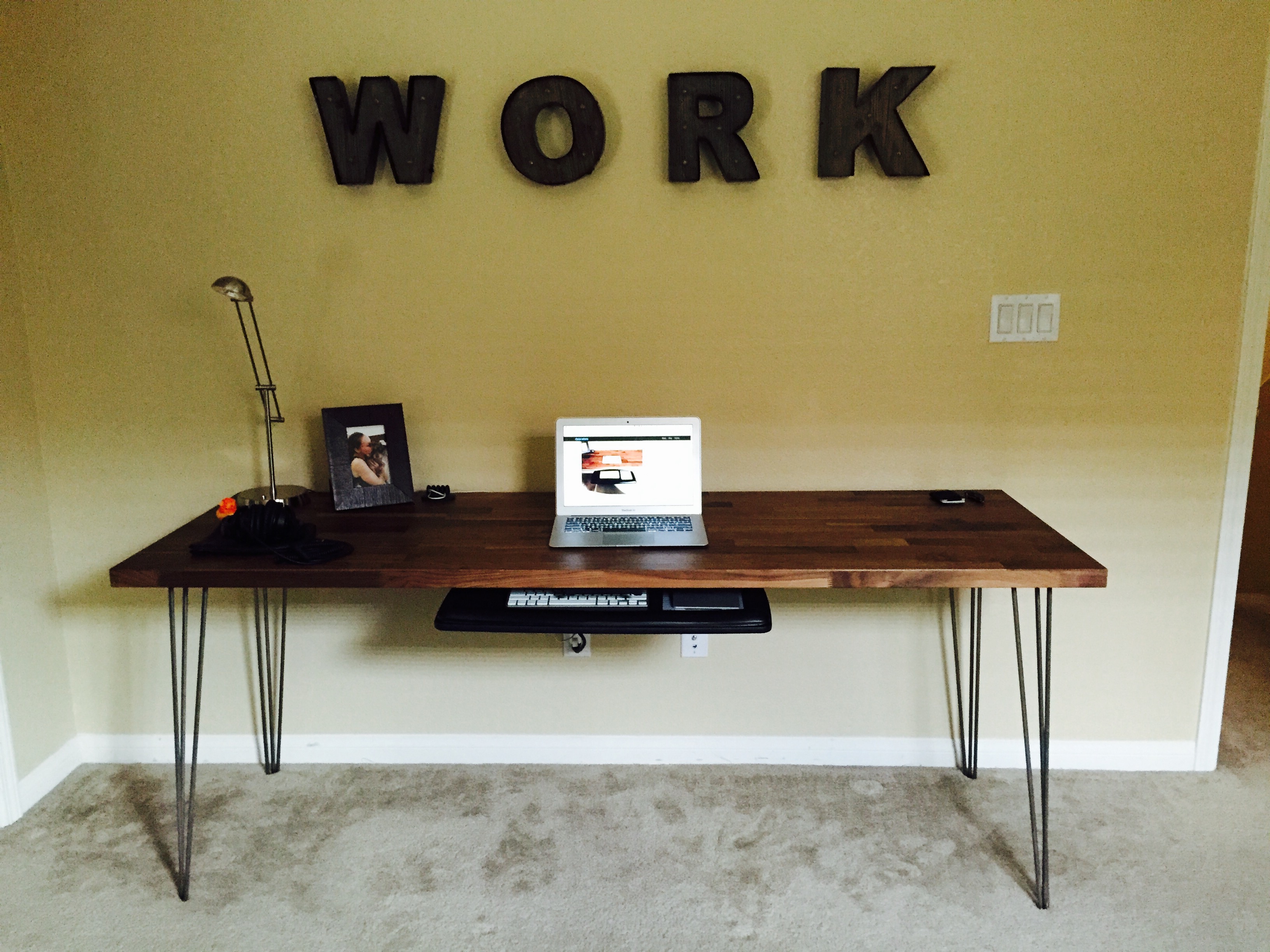 Rustic Industrial Minimalist Task Desk